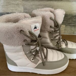 Swims Women's Taupe and Cream Winter Boots